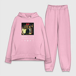 Женский костюм оверсайз Highway to hell - AC DC, цвет: светло-розовый