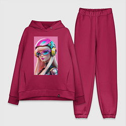 Женский костюм оверсайз Sweet Barbie - cyberpunk, цвет: маджента