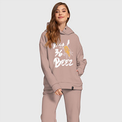 Женский костюм оверсайз Killa beez 36, цвет: пыльно-розовый — фото 2