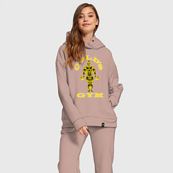 Женский костюм оверсайз Зал голда, цвет: пыльно-розовый — фото 2