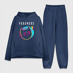 Женский костюм оверсайз Paramore rock star cat, цвет: тёмно-синий