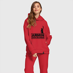 Женский костюм оверсайз Armin van buuren, цвет: красный — фото 2