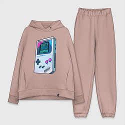 Женский костюм оверсайз Гейм бой - тетрис, цвет: пыльно-розовый