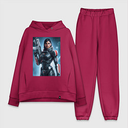 Женский костюм оверсайз Mass Effect -N7 armor, цвет: маджента
