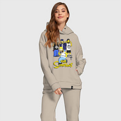 Женский костюм оверсайз Simpsons - Cypress hill, цвет: миндальный — фото 2
