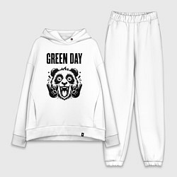 Женский костюм оверсайз Green Day - rock panda, цвет: белый