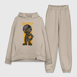 Женский костюм оверсайз Streetball, цвет: миндальный