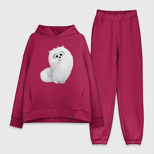 Женский костюм оверсайз Белая кошка Гиджет / Маджента – фото 1