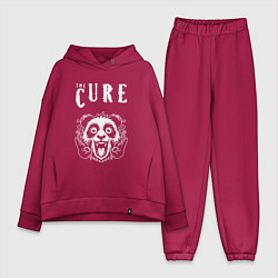 Женский костюм оверсайз The Cure rock panda, цвет: маджента