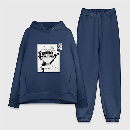 Женский костюм оверсайз Мао Мао Монолог фармацевта / Тёмно-синий – фото 1