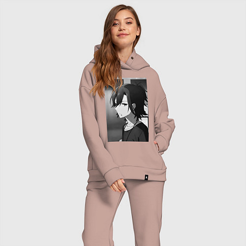 Женский костюм оверсайз Хоримия Изуми Миямура / Пыльно-розовый – фото 2