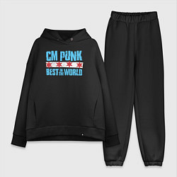 Женский костюм оверсайз Cm Punk - Best in the World, цвет: черный