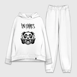 Женский костюм оверсайз In Flames - rock panda, цвет: белый