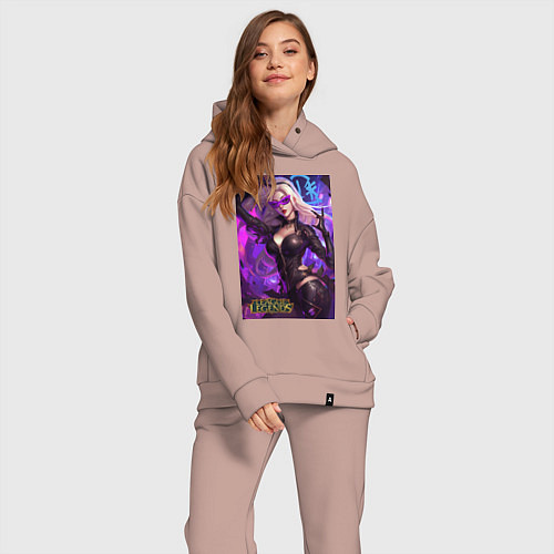 Женский костюм оверсайз League of Legends Kaisa Kda / Пыльно-розовый – фото 2