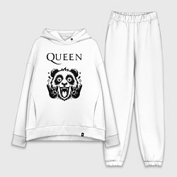Женский костюм оверсайз Queen - rock panda, цвет: белый