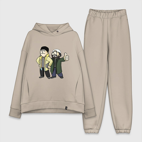 Женский костюм оверсайз Vault Jay and silent Bob / Миндальный – фото 1