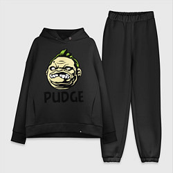 Женский костюм оверсайз Pudge Face, цвет: черный