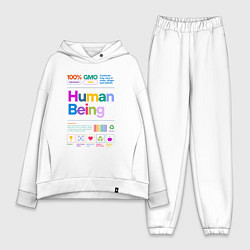 Женский костюм оверсайз Человеческое существо - human being, цвет: белый