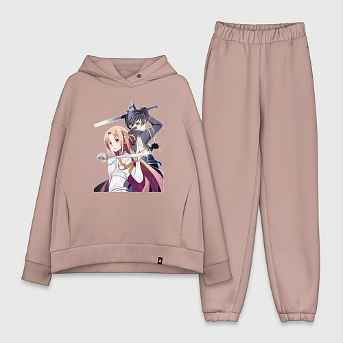 Женский костюм оверсайз Мастера Меча Онлайн Кадзуто Киригая / Пыльно-розовый – фото 1