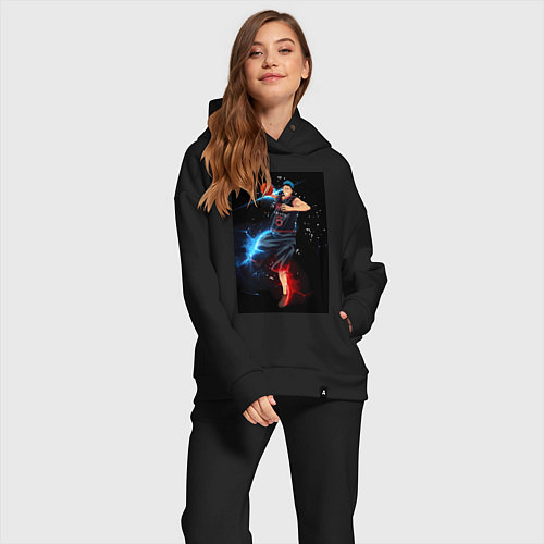 Женский костюм оверсайз Баскетбол Куроко Дайки Аоминэ / Черный – фото 2