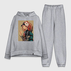 Женский костюм оверсайз Тандзиро Камадо Арт, цвет: меланж
