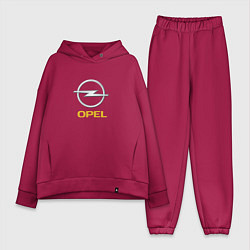 Женский костюм оверсайз Opel авто бренд, цвет: маджента