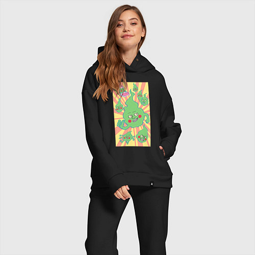 Женский костюм оверсайз Моб Психо 100 Экубо мем / Черный – фото 2