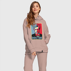 Женский костюм оверсайз Doctor, цвет: пыльно-розовый — фото 2