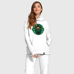 Женский костюм оверсайз Новый нормальный обезьян, цвет: белый — фото 2