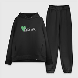 Женский костюм оверсайз Depeche Mode - Exciter logos, цвет: черный