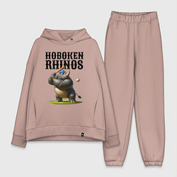 Женский костюм оверсайз Rhino - cool batter, цвет: пыльно-розовый