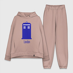 Женский костюм оверсайз Tardis - London, цвет: пыльно-розовый