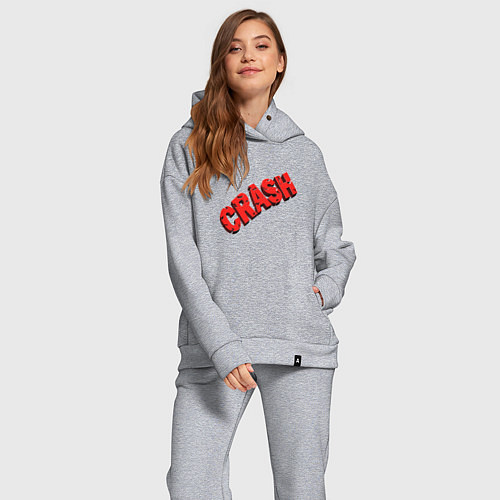 Женский костюм оверсайз Crash / Меланж – фото 2
