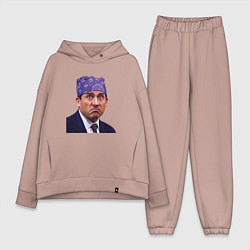 Женский костюм оверсайз Prison mike Michael Scott офис, цвет: пыльно-розовый