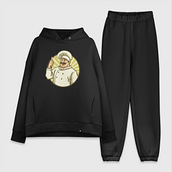 Женский костюм оверсайз Крутой повар, цвет: черный