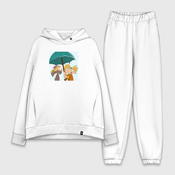 Женский костюм оверсайз Фан арт эй Арнольд романтика, цвет: белый