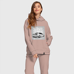 Женский костюм оверсайз Lexus автомобиль, цвет: пыльно-розовый — фото 2