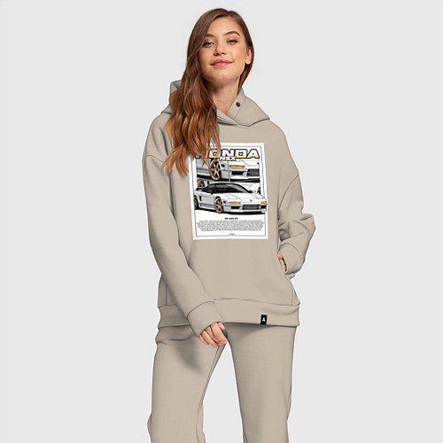 Женский костюм оверсайз Honda nsx авто / Миндальный – фото 2