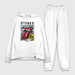 Женский костюм оверсайз The Rolling Stones no filter, цвет: белый