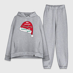 Женский костюм оверсайз Шапка Санта Клауса - мы празднуем Рождество когда, цвет: меланж