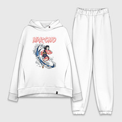 Женский костюм оверсайз Клинок, рассекающий демонов Макомо, цвет: белый