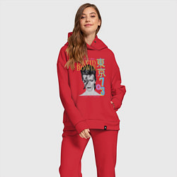 Женский костюм оверсайз David Bowie - Live in Tokyo 73, цвет: красный — фото 2