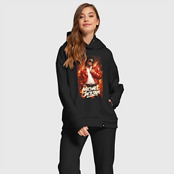 Женский костюм оверсайз Michael Jackson in the red jacket, цвет: черный — фото 2