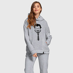 Женский костюм оверсайз Профессор - бумажный дом, цвет: меланж — фото 2