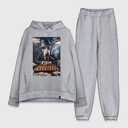 Женский костюм оверсайз Dog Corleone - meme, цвет: меланж