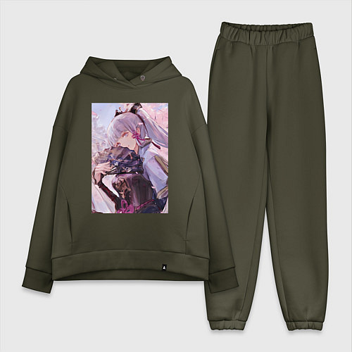 Женский костюм оверсайз Геншин Камисато Аяка / Хаки – фото 1