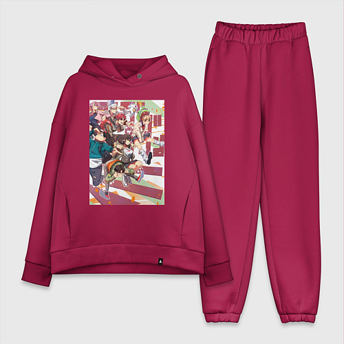 Женский костюм оверсайз Дандадан: Момо Аясэ / Маджента – фото 1