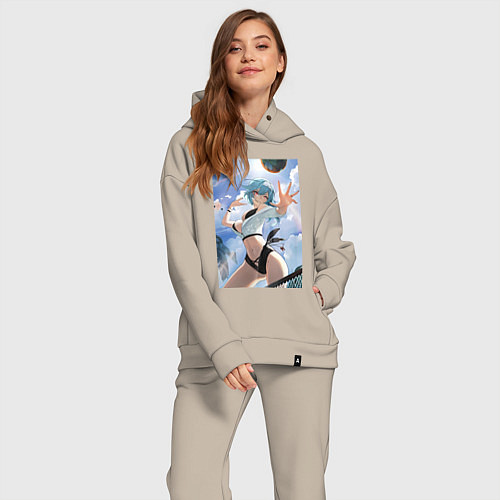 Женский костюм оверсайз Геншин Эола Лоуренс волейбол / Миндальный – фото 2