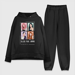 Женский костюм оверсайз Blackpink 4 colors, цвет: черный
