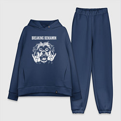 Женский костюм оверсайз Breaking Benjamin rock dog, цвет: тёмно-синий